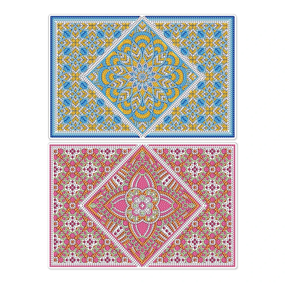 Diamond Painting Placemat – Set van 2 Bloemige Tafelmatten Vol Strass
