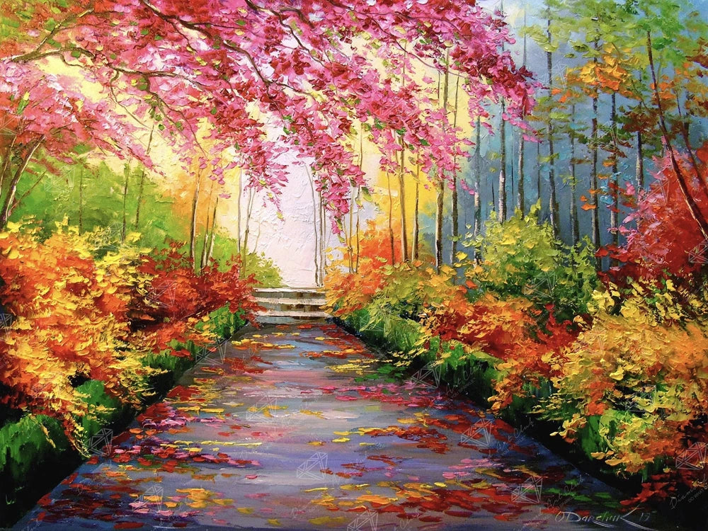 AB Diamond Painting op canvas - Fairy Dust Herfstbos Landschap