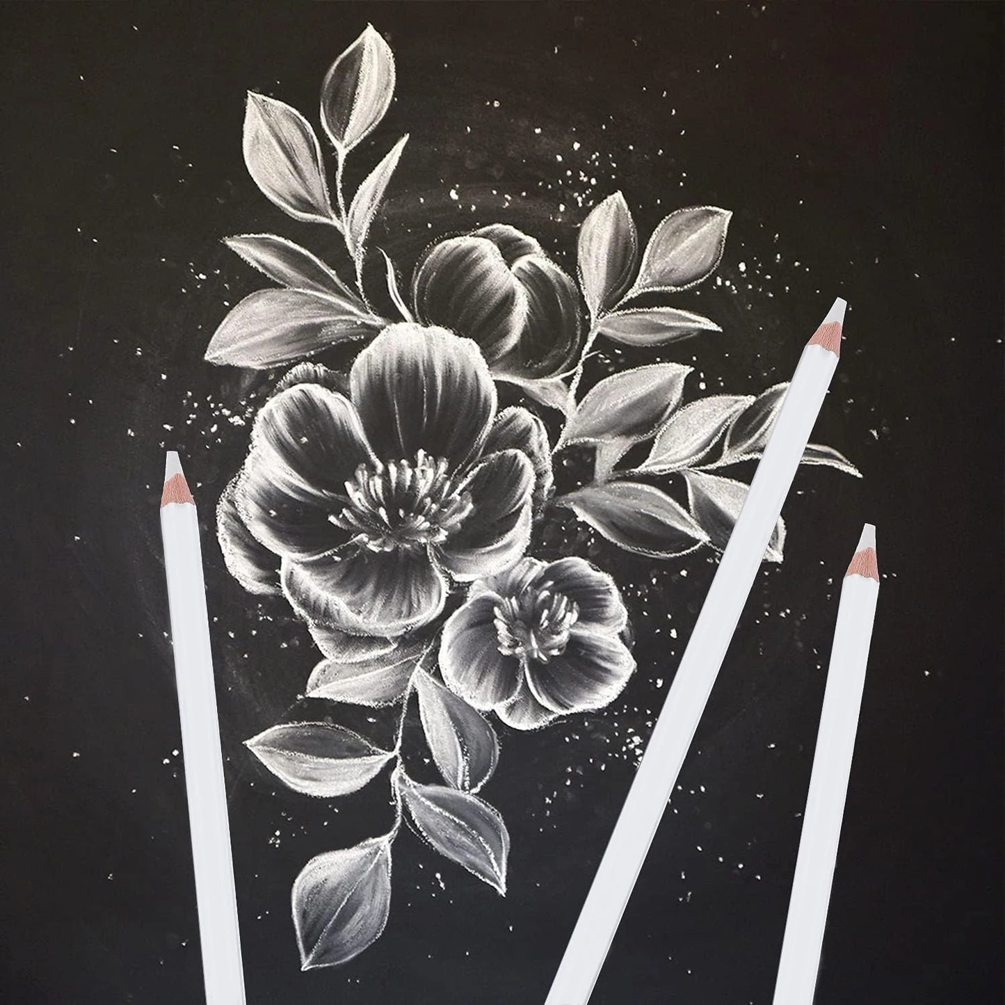 Potloden set wit houtskool – 6 stuks voor schets en highlights