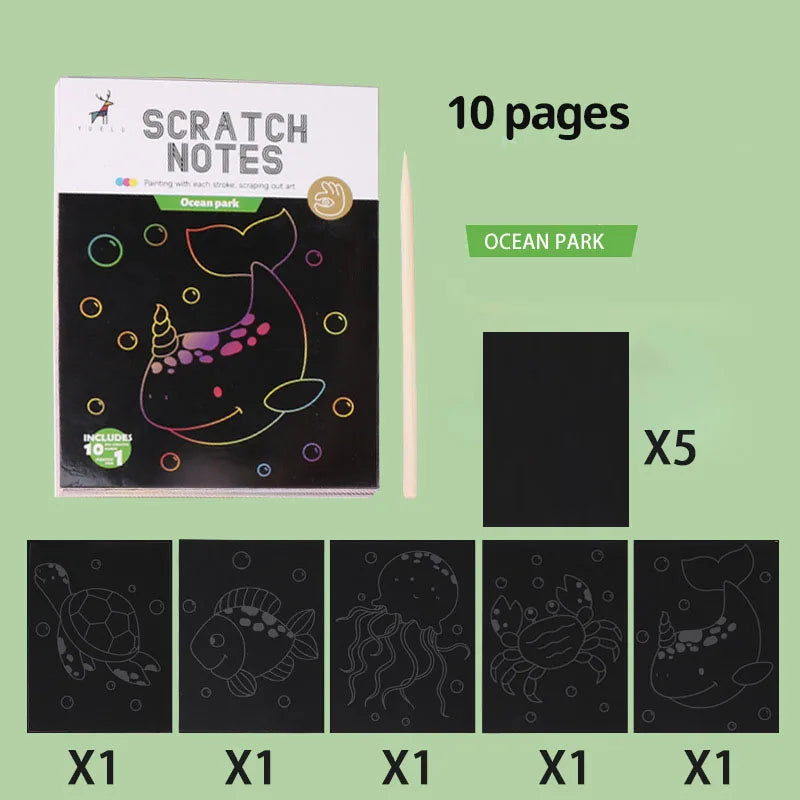 Krastekeningen set Regenboog Papier met Pen – Creatief Speelplezier voor Kinderen