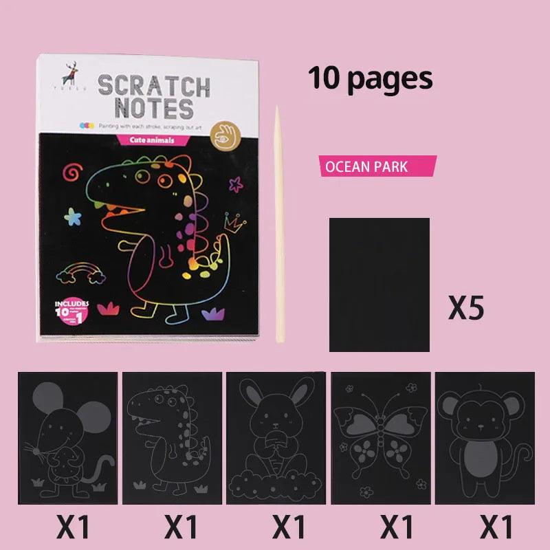 Krastekeningen set Regenboog Papier met Pen – Creatief Speelplezier voor Kinderen