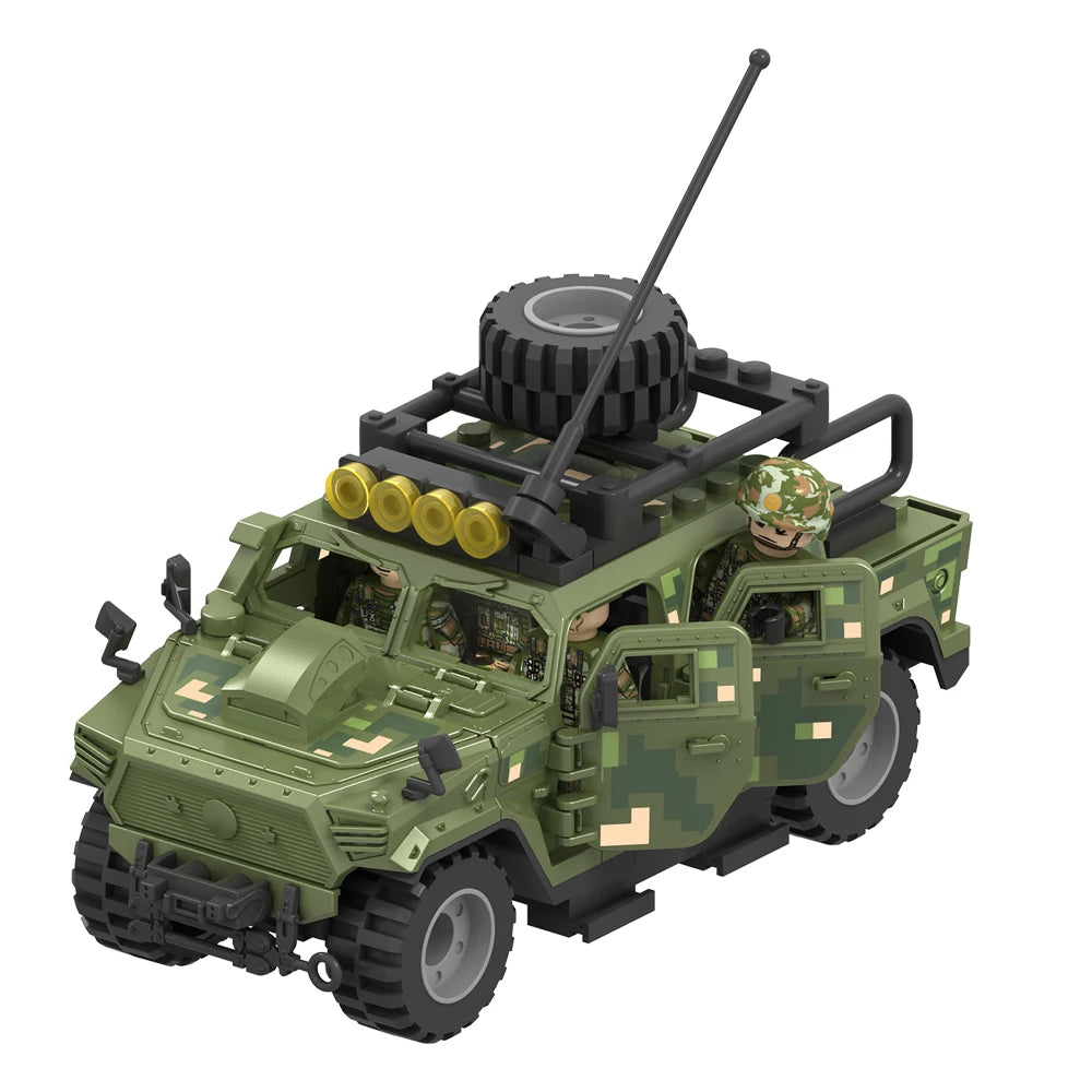 Bouwpakket Militair voertuig – WW2 Stijl - Warrior 3rd green