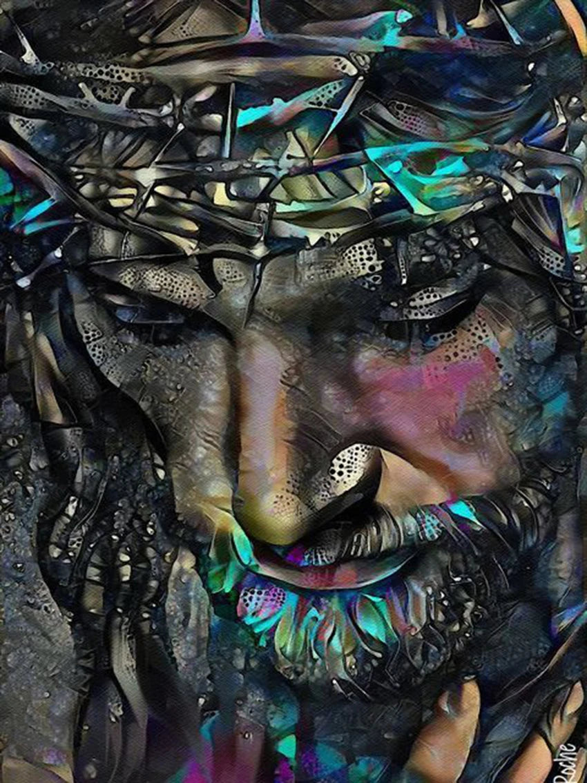 AB Diamond Painting op canvas – Religieus Thema – Jezus – Volledige bedekking – Keuze uit ronde of vierkante AB/Fairydust steentjes