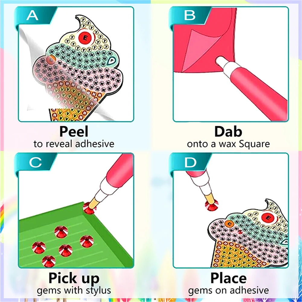 Diamond Painting Sticker Set - Dierenmotieven
