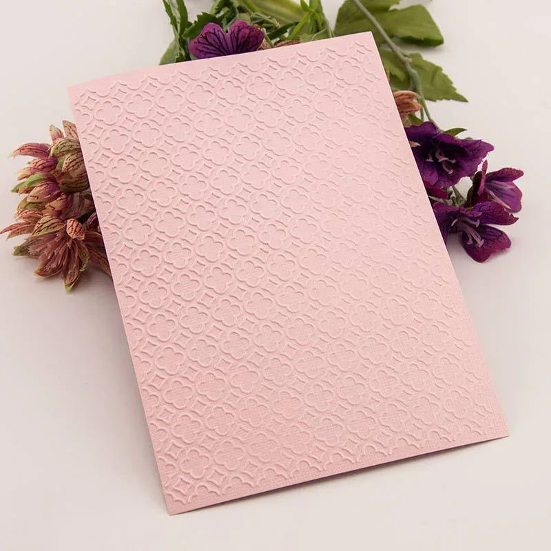 Embossing folder bloemen achtergrond voor kaart maken en scrapbooking