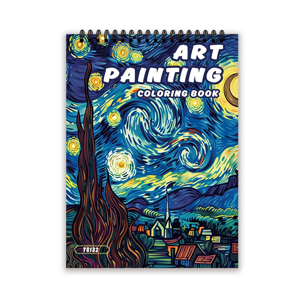 Kleurboek voor volwassenen – Vincent van Gogh inspiratie, 30 stevige pagina's