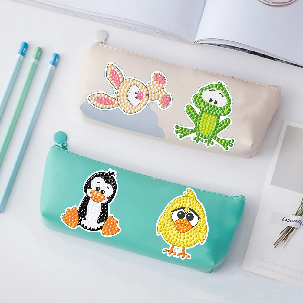 Diamond Painting Sticker set - 24-delige dierenstickers knutselset