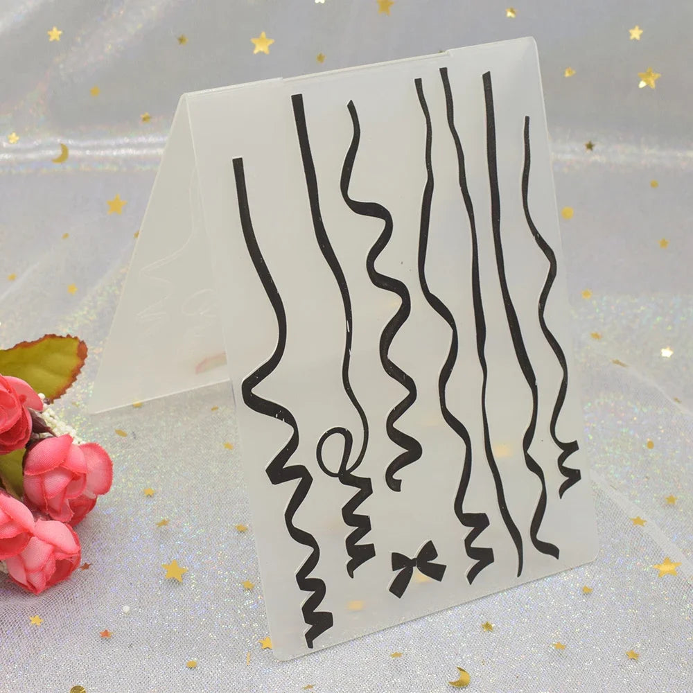Embossing folder Ribbon Pattern 3D voor scrapbooking en kaarten maken
