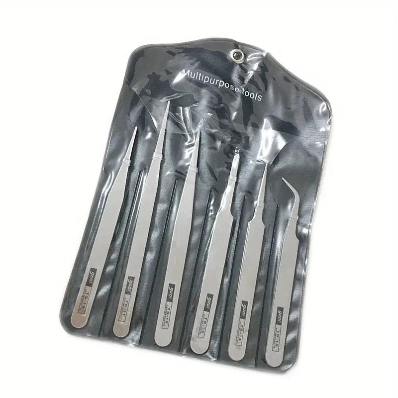 Diamond Painting Pincet set – 6-delige precisie pincetset van roestvrij staal