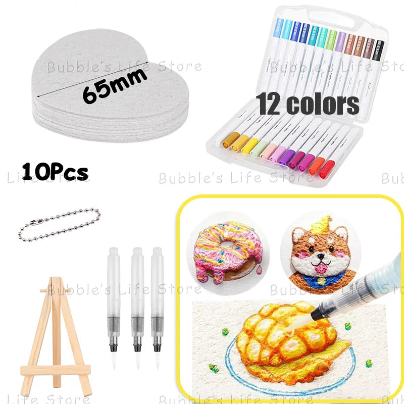 Schuim textuur tekenen 3D schilderkit – magische bubbel verfset voor kinderen