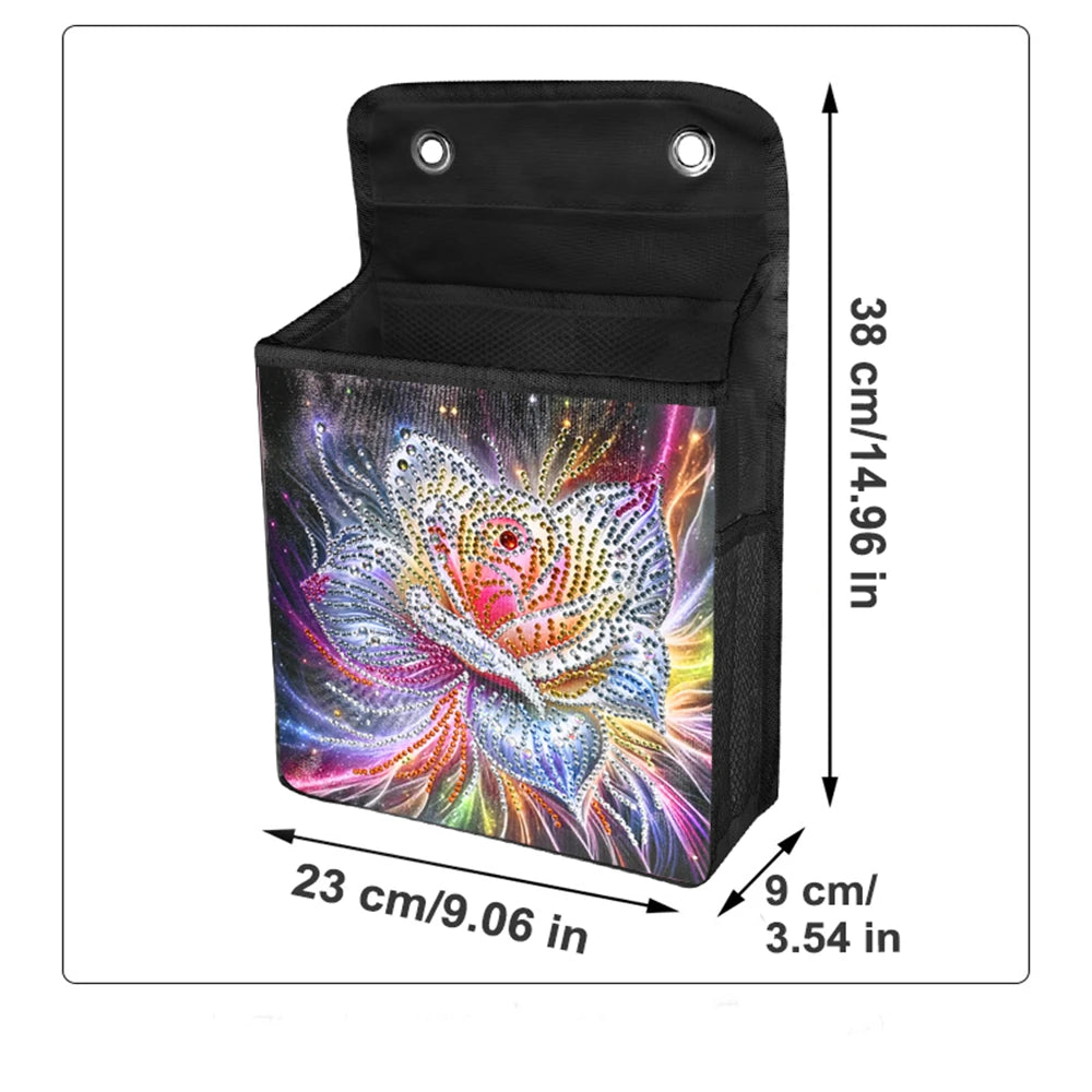 Diamond Painting Opbergzak Hond met Bloemen – Inclusief Steentjes en Tools
