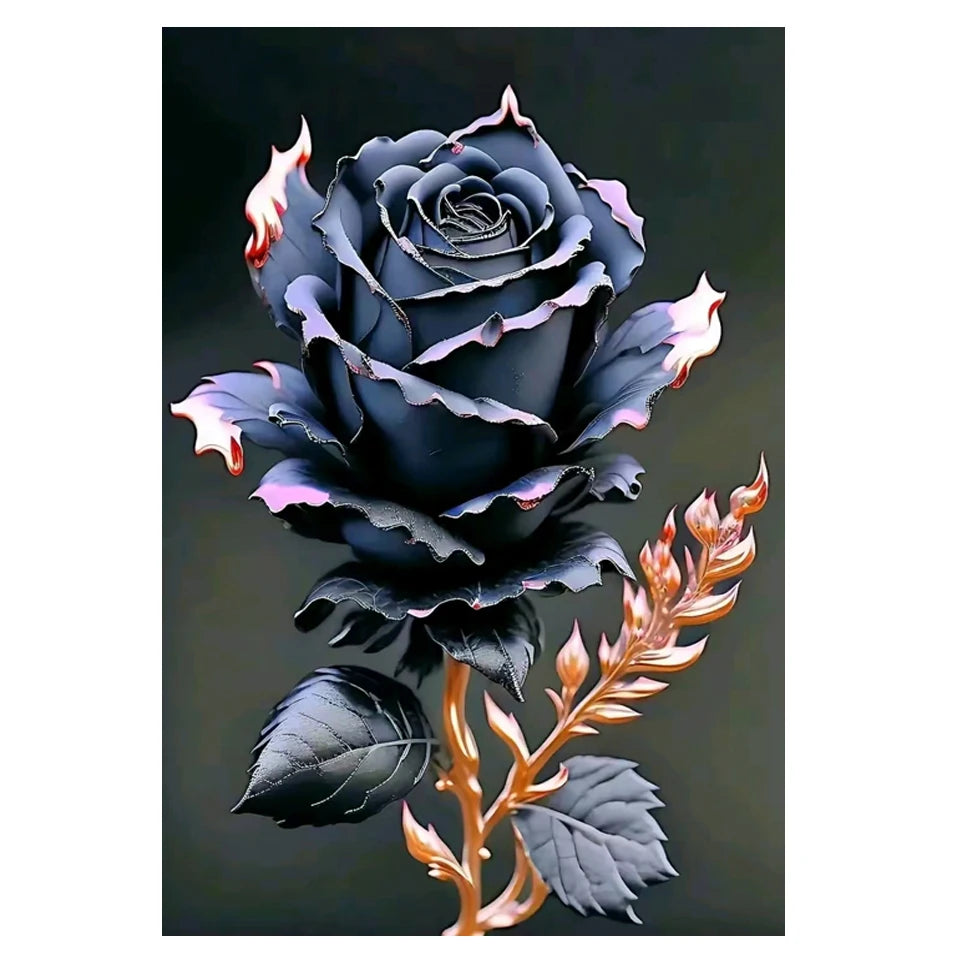 AB Diamond Painting op canvas – Gouden Rozen – Volledige bedekking – Keuze uit ronde of vierkante AB/Fairydust steentjes