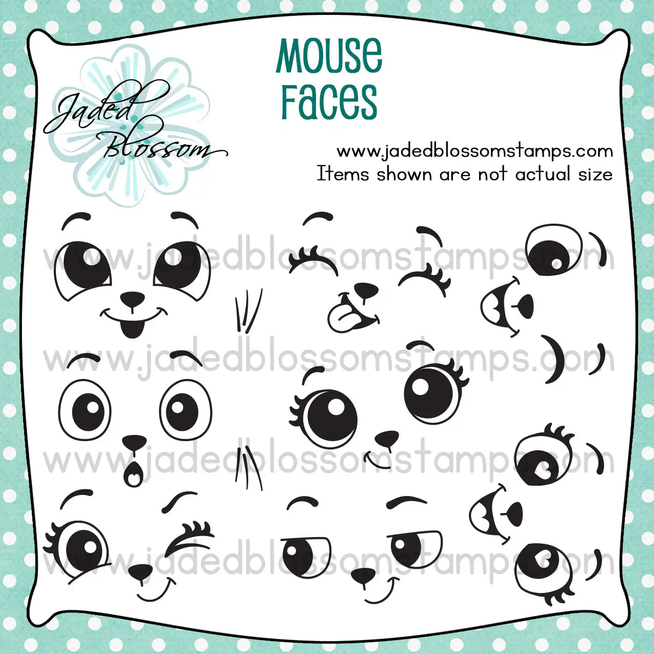 JB Collections Stempels Mouse Face Clear Stamps voor kaarten
