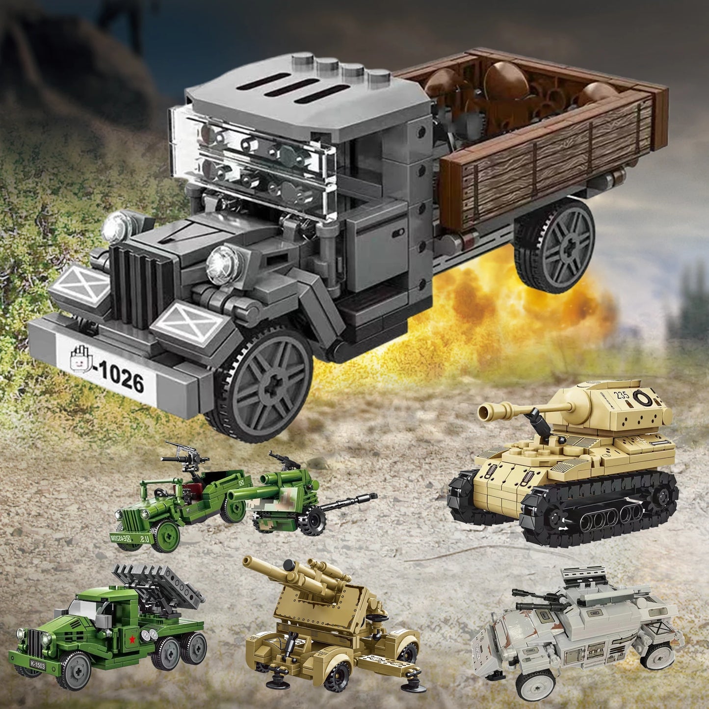 Bouwpakket Militair voertuig – WW2 Stijl - Elephant Tank