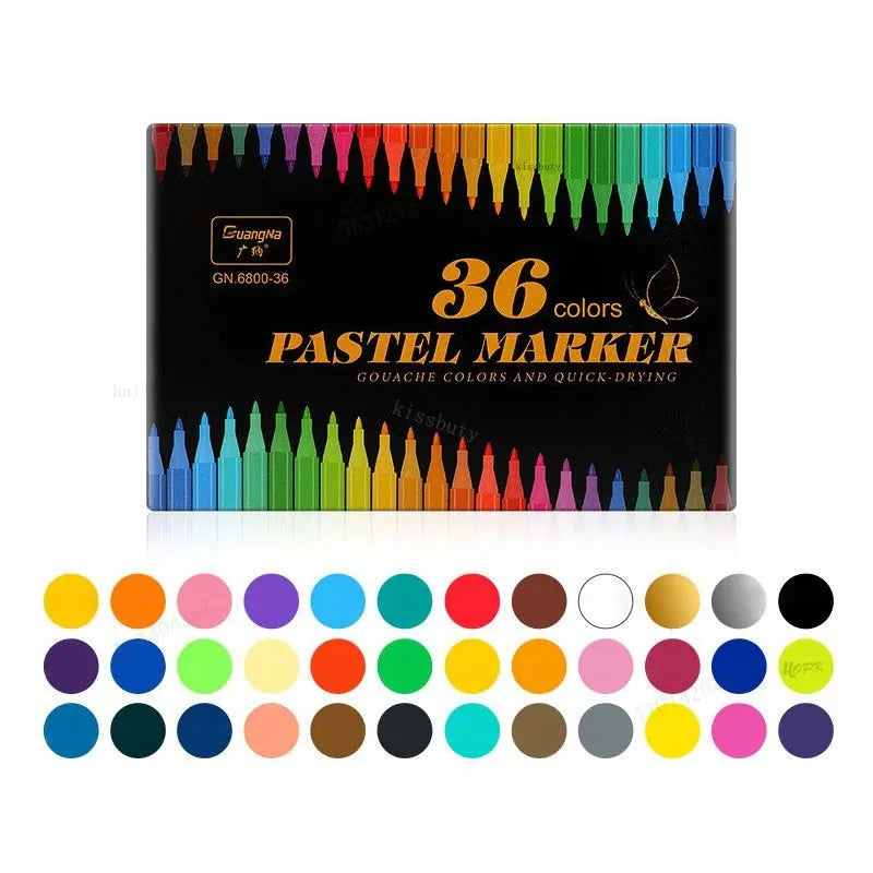 Acryl Pastel Markerstiften – 12/24/36 Kleuren voor Diverse Oppervlakken
