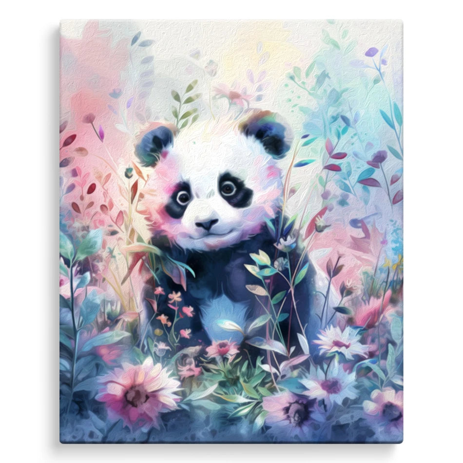 Schilderen op nummer dieren - Panda - Voor volwassenen