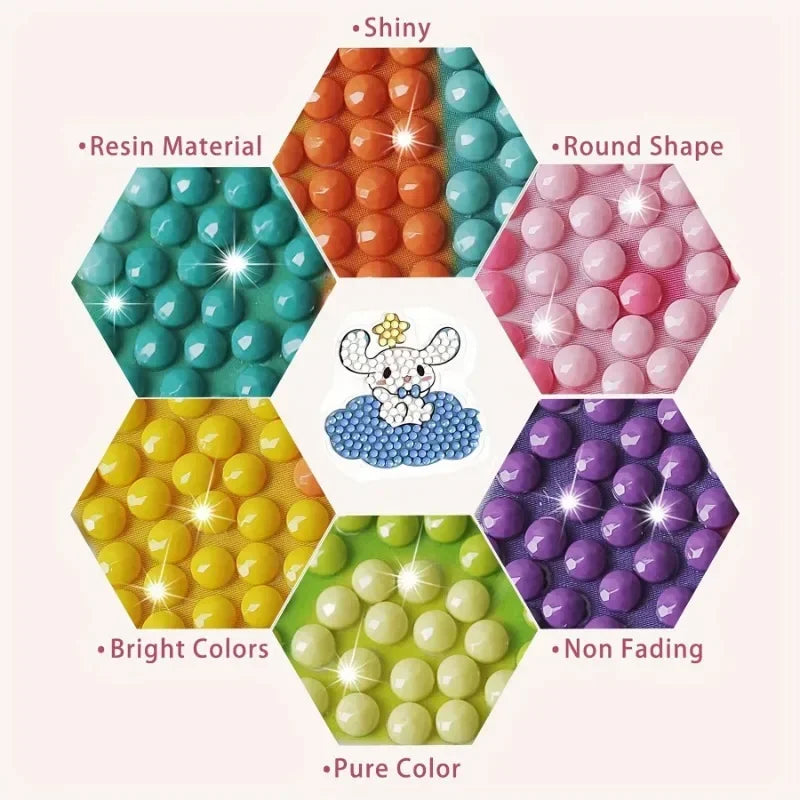 Diamond Painting Sticker set - 12 stuks met schattige beestjes