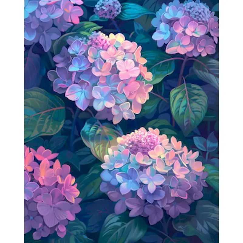 Schilderen op nummer - Klassieke Hortensia op Canvas