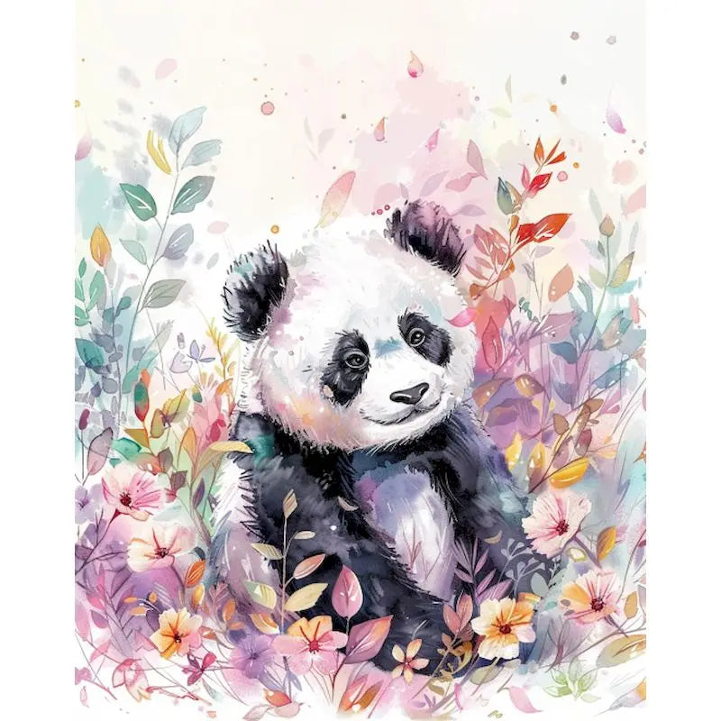 Schilderen op nummer dieren - Panda - Voor volwassenen