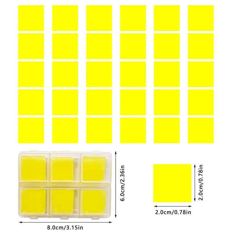 Diamond Painting Wax - 30 Stuks Kleurvolle Vierkante Wax (2x2 cm) met Opbergdoos