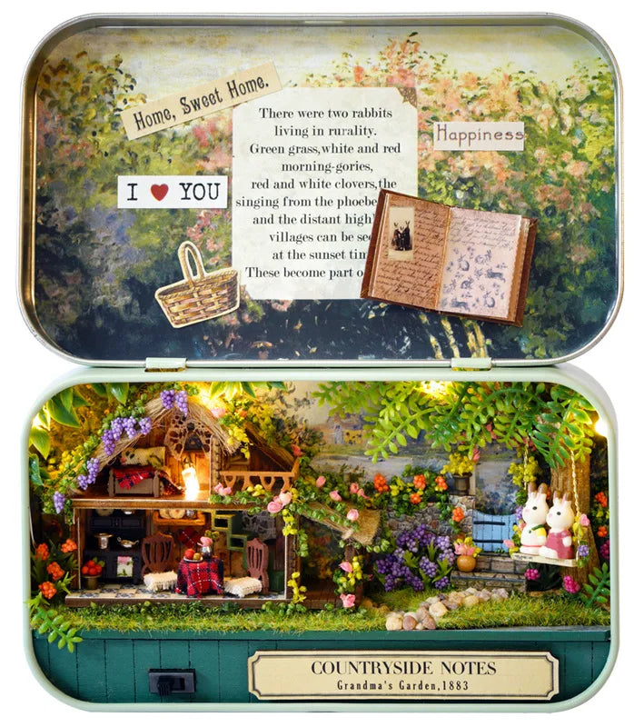 Zelfbouw Miniatuurhuisje in Theaterdoos – Creatieve Bouwset