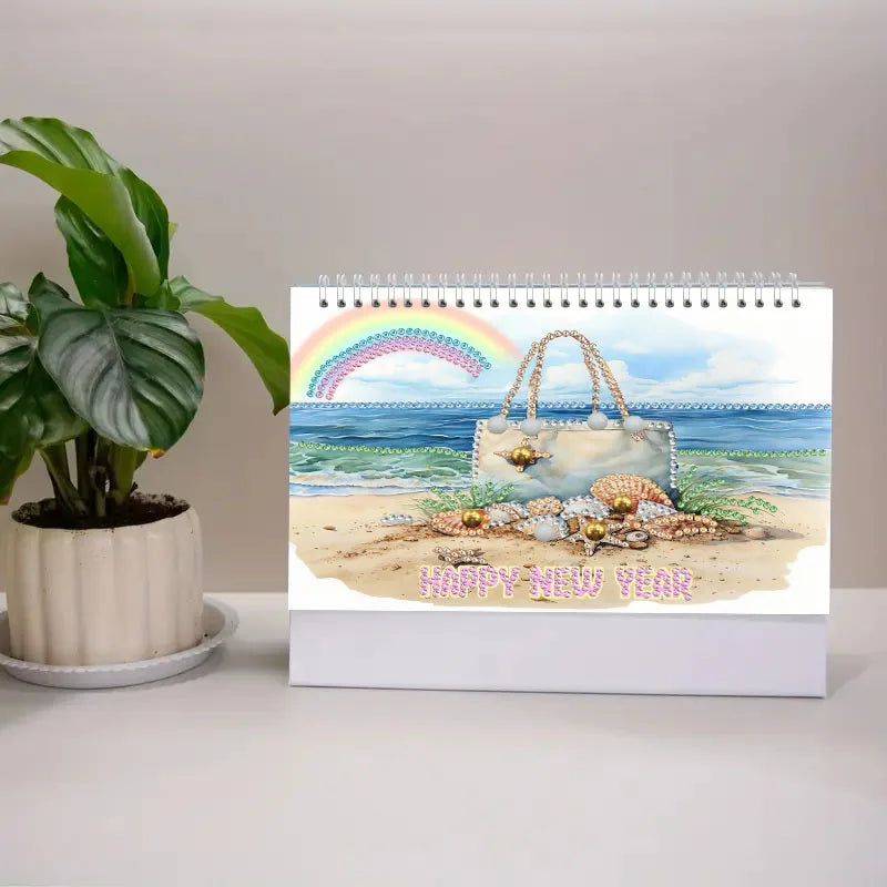 Diamond Painting Kalender kerst tafelkalender met decoratieve maanden