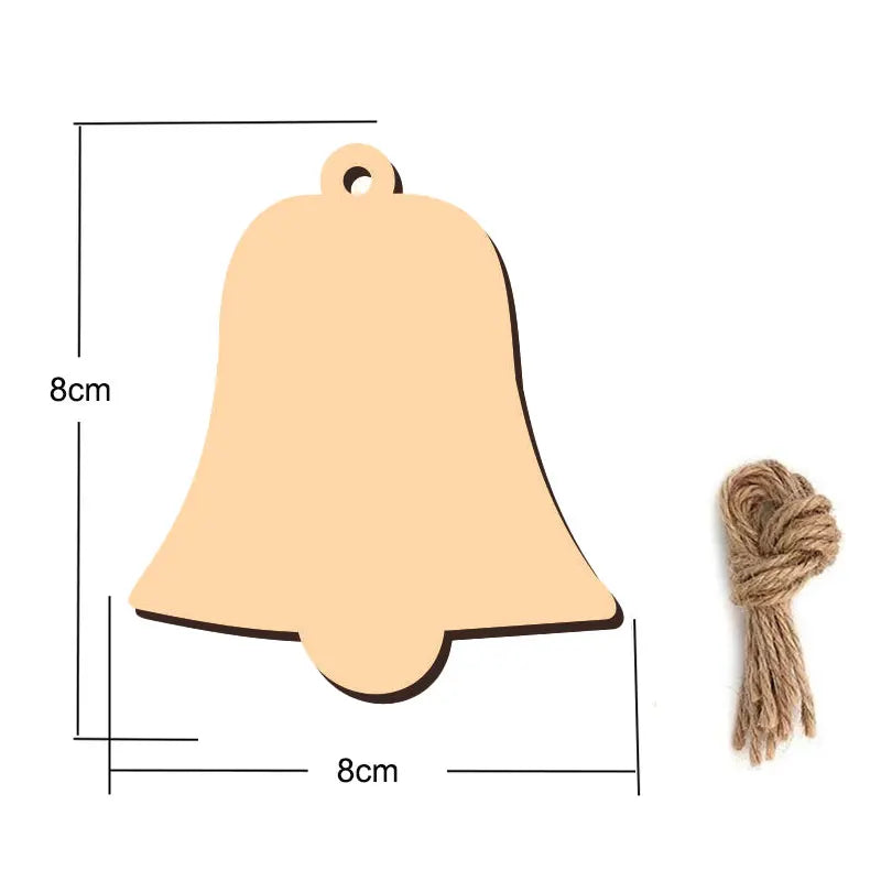 Houten figuur om zelf te kleuren/schilderen – Kerstversiering 10 stuks