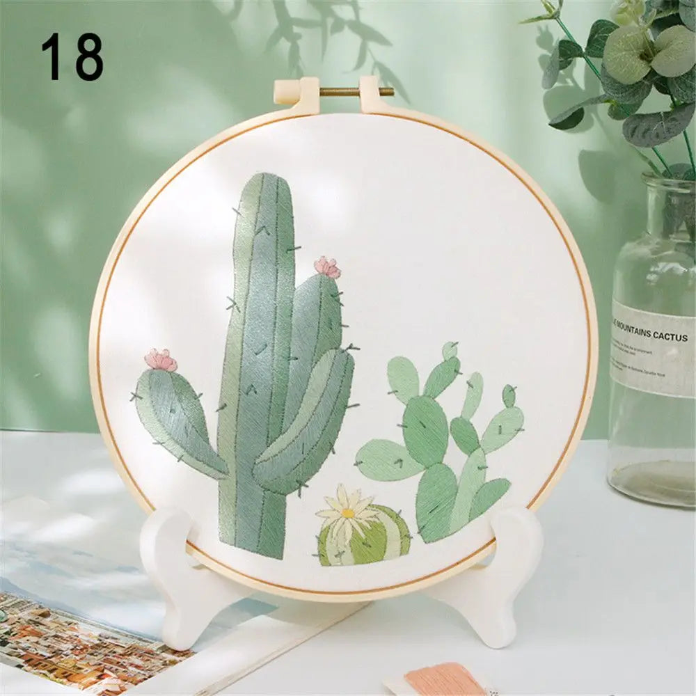 Borduurpakket Bloemen – Compleet Startpakket met borduurring (20 cm)