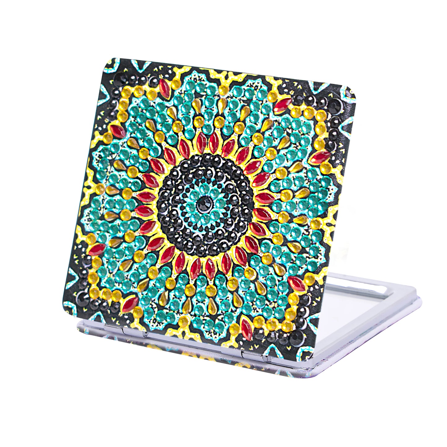 Diamond Painting Make-up spiegel Mandala Bloemen - Dubbelzijdig
