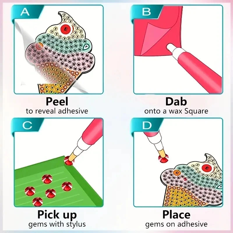Diamond Painting Sticker set - Cartoon Dierenriem Dieren