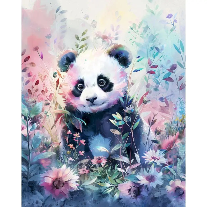 Schilderen op nummer dieren - Panda - Voor volwassenen