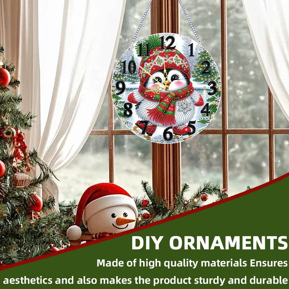 Diamond Painting Klok Kerst Hanger – Creatieve Kunst Klokset