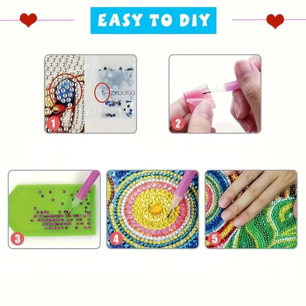 Diamond Painting Kerstkaarten set – 6 stuks creatieve kerstkaarten kit
