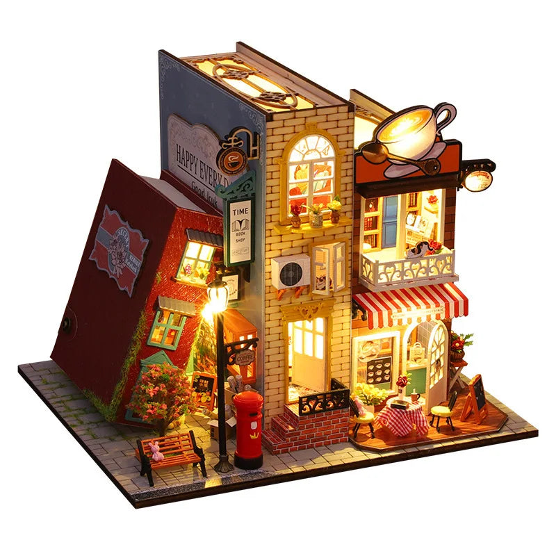 Zelfbouw Miniatuurhuisje met Verlichting – Boekhoek & Poppenhuis