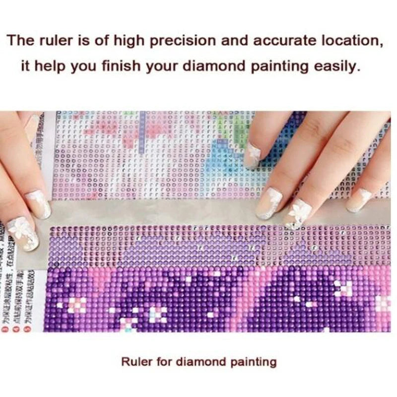 Diamond Painting Rechtlegger - Roestvrijstalen Raster Gereedschap voor Perfecte Plaatsing
