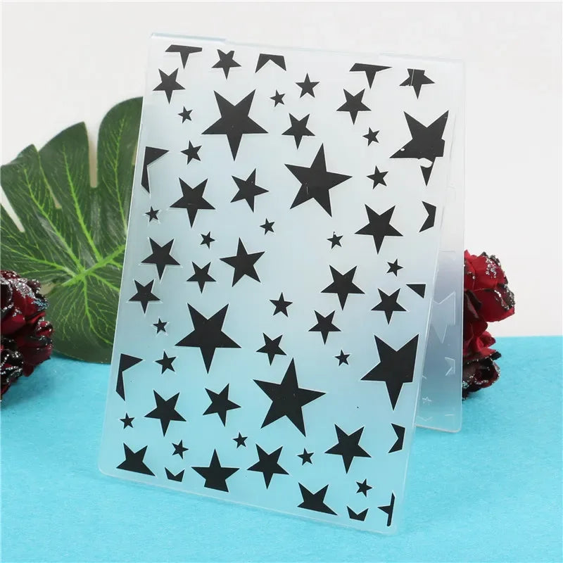 Embossing folder ster patroon voor scrapbooking en kaarten 14,8×10,4 cm