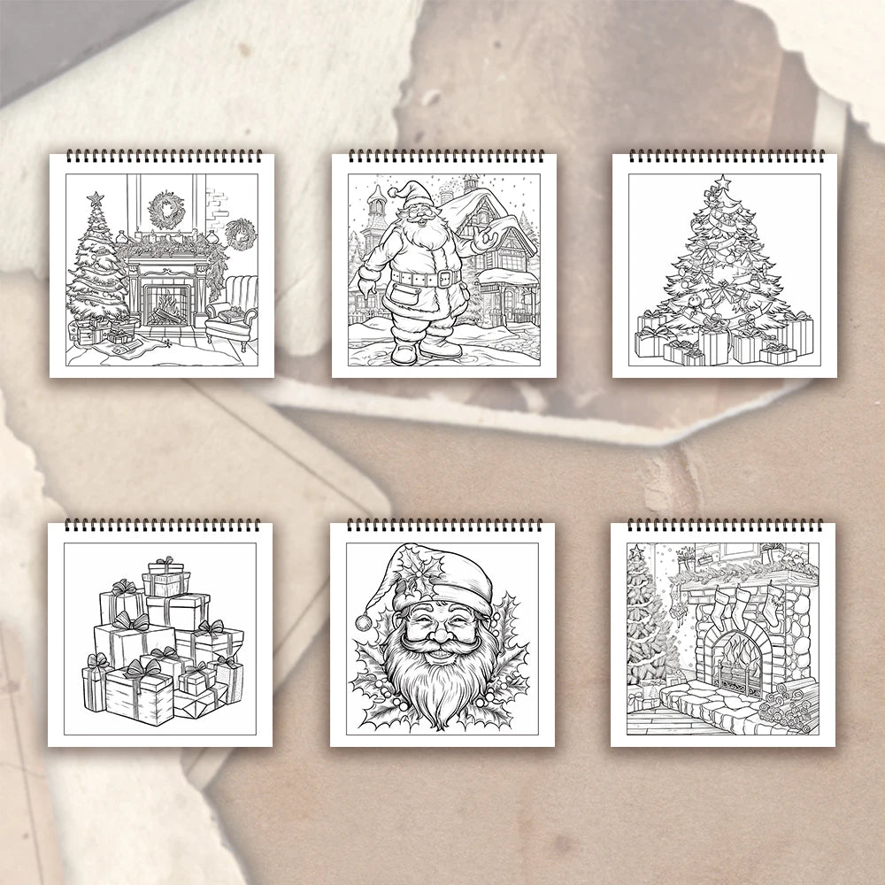 Kleurboek voor volwassenen – Vintage kerstdesigns, 30 vellen