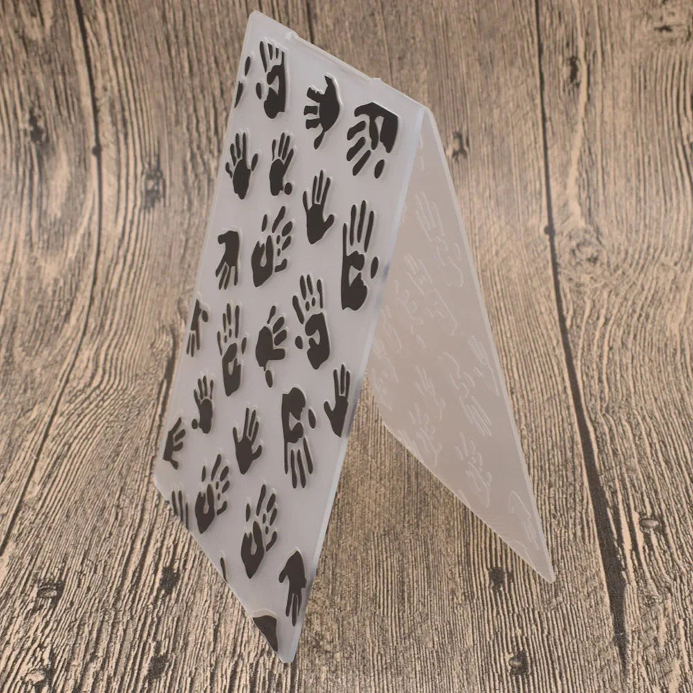 Embossing folder handpalmen voor kaarten maken en scrapbooking
