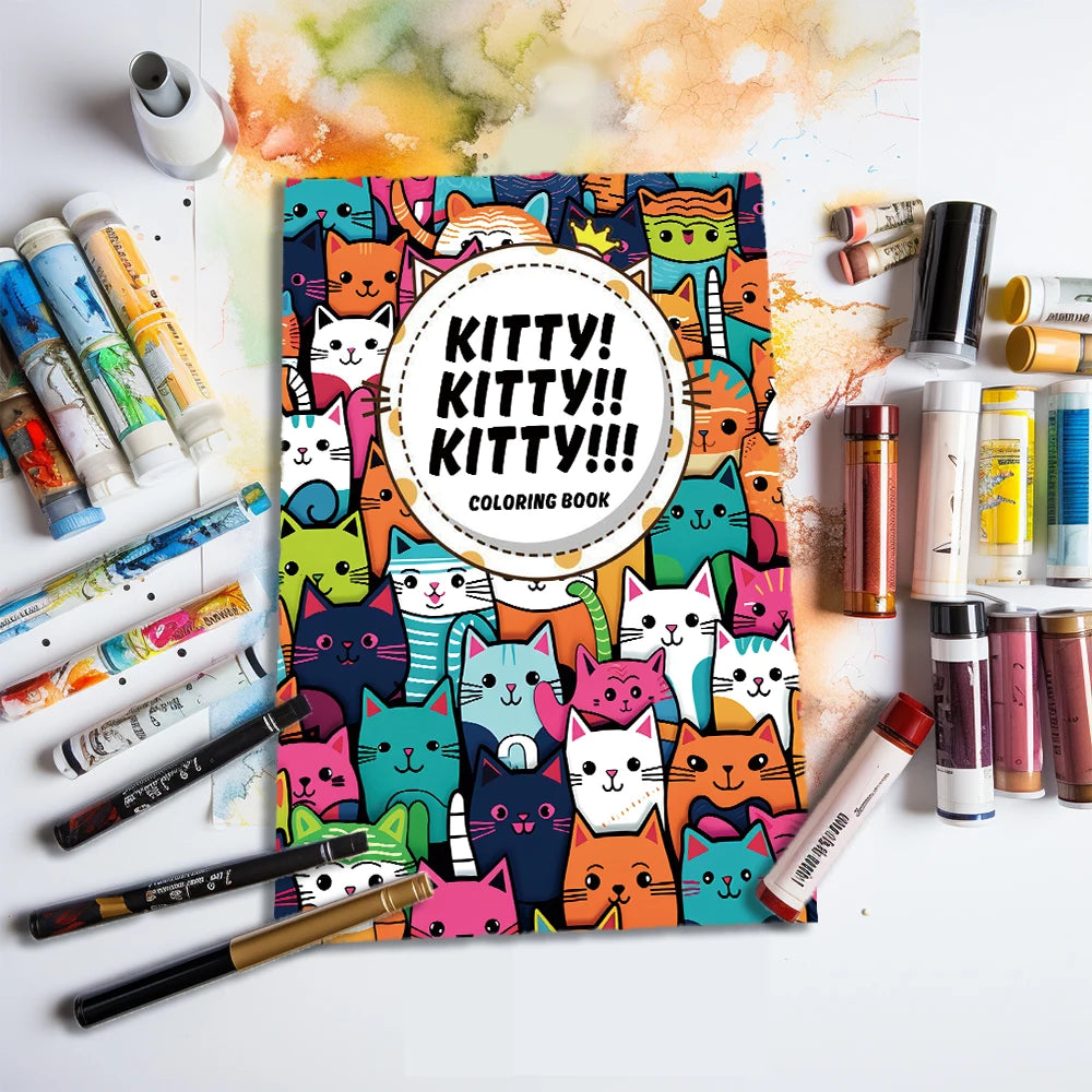 Kleurboek voor volwassenen – Kattenpret met 25 unieke patronen