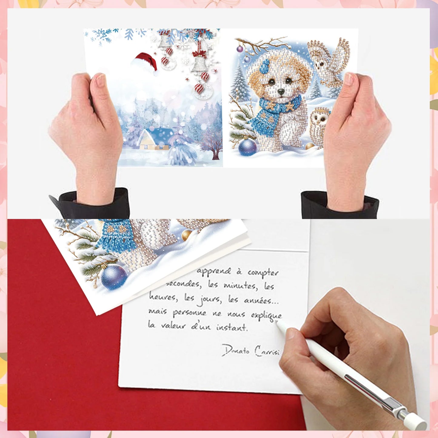 Diamond Painting Wenskaarten set - Katten en Honden (8 stuks)
