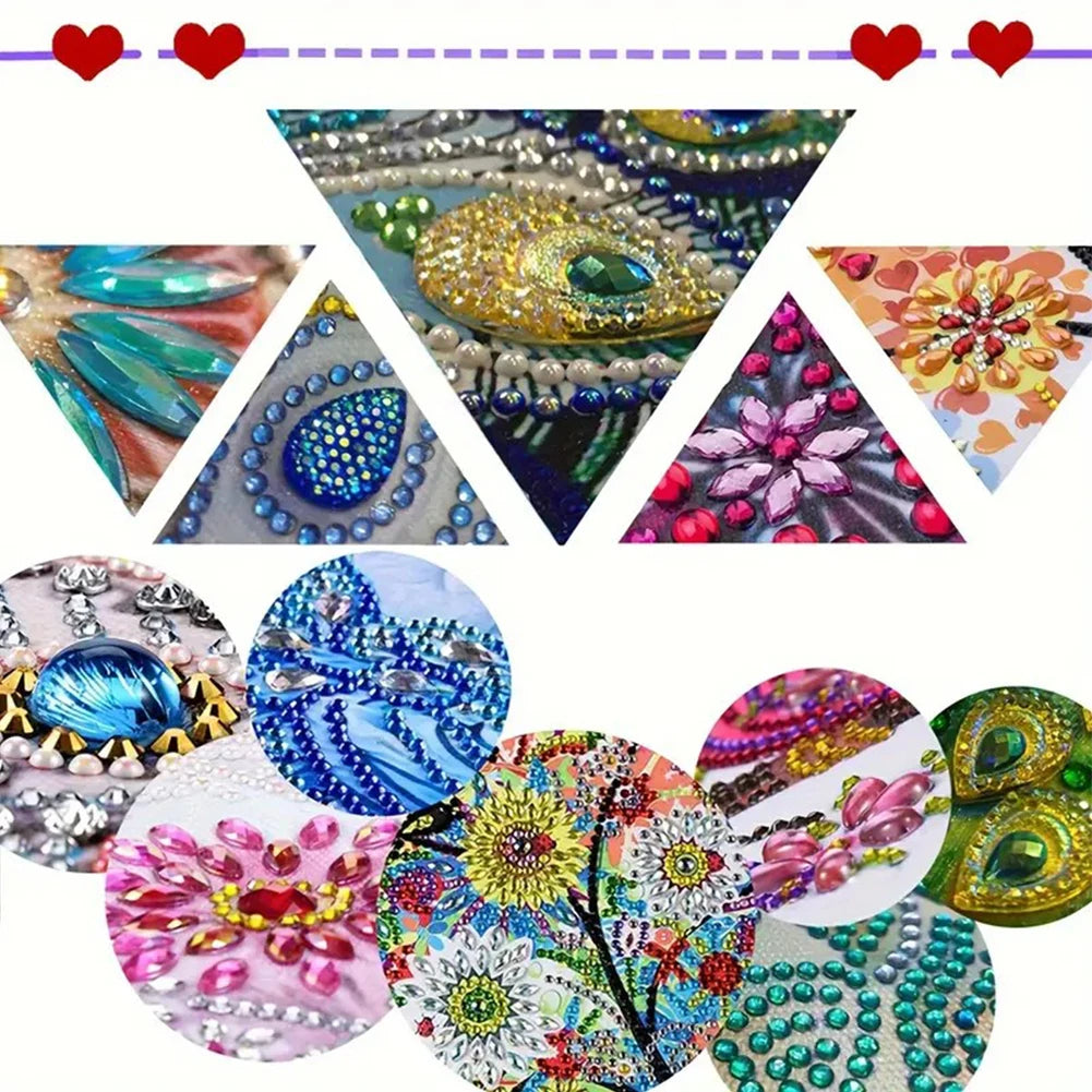 Diamond Painting Kerstkaarten sneeuwpop set van 6 stuks