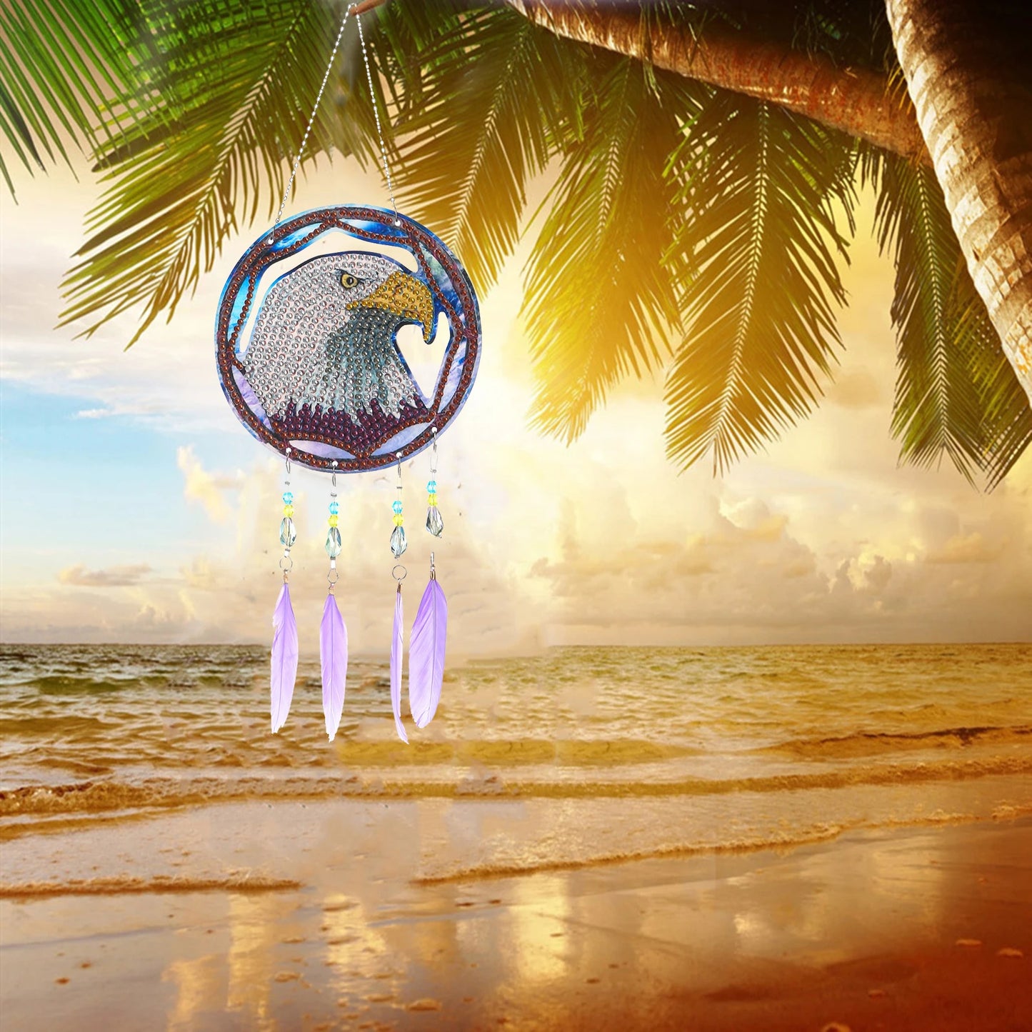 Diamond Painting Dromenvanger dieren - Dubbelzijdige Hanger - DZ3029