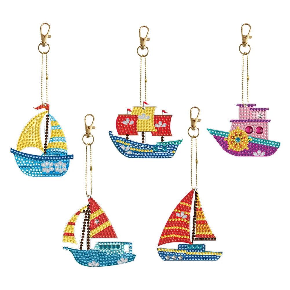 Diamond Painting Sleutelhanger set - Dubbelzijdig te beplakken (5-10 stuks)