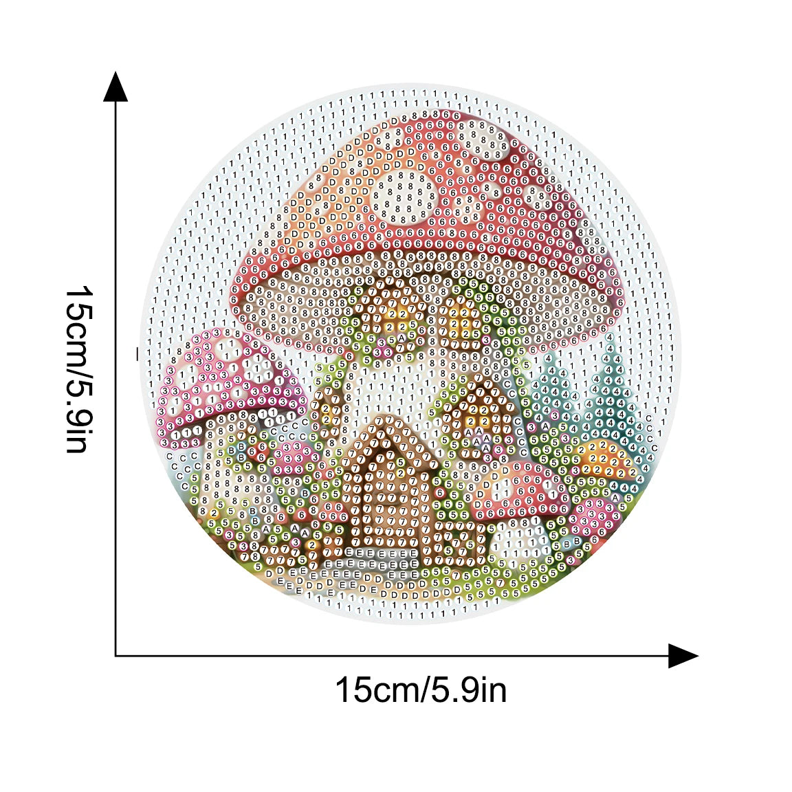 Diamond Painting Placemat set – Paddenstoelenhuisje voor tafeldecoratie