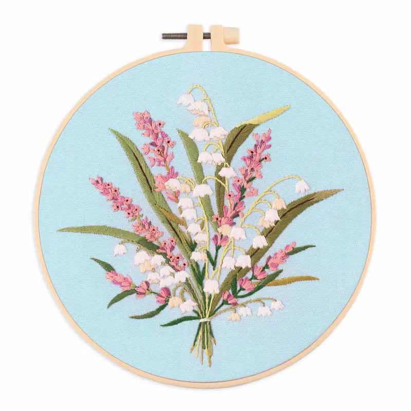 Borduurpakket Rond – Beginnerspakket met Bloemen & Dierenpatroon