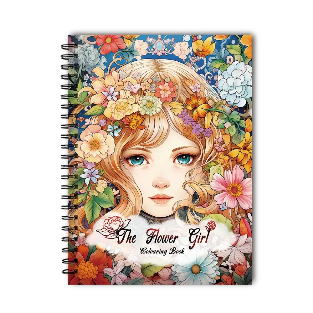 Kleurboek voor volwassenen met bloemenmeisjes – 30 unieke ontwerpen