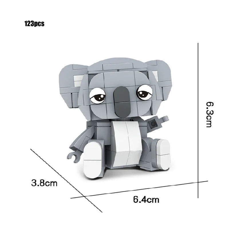 Bouwpakket Mini Dieren Blokjes – Hond, Tijger, Konijn, Pinguïn & Meer