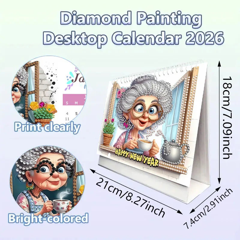 Diamond Painting Kalender met 13 afbeeldingen - 4 varianten