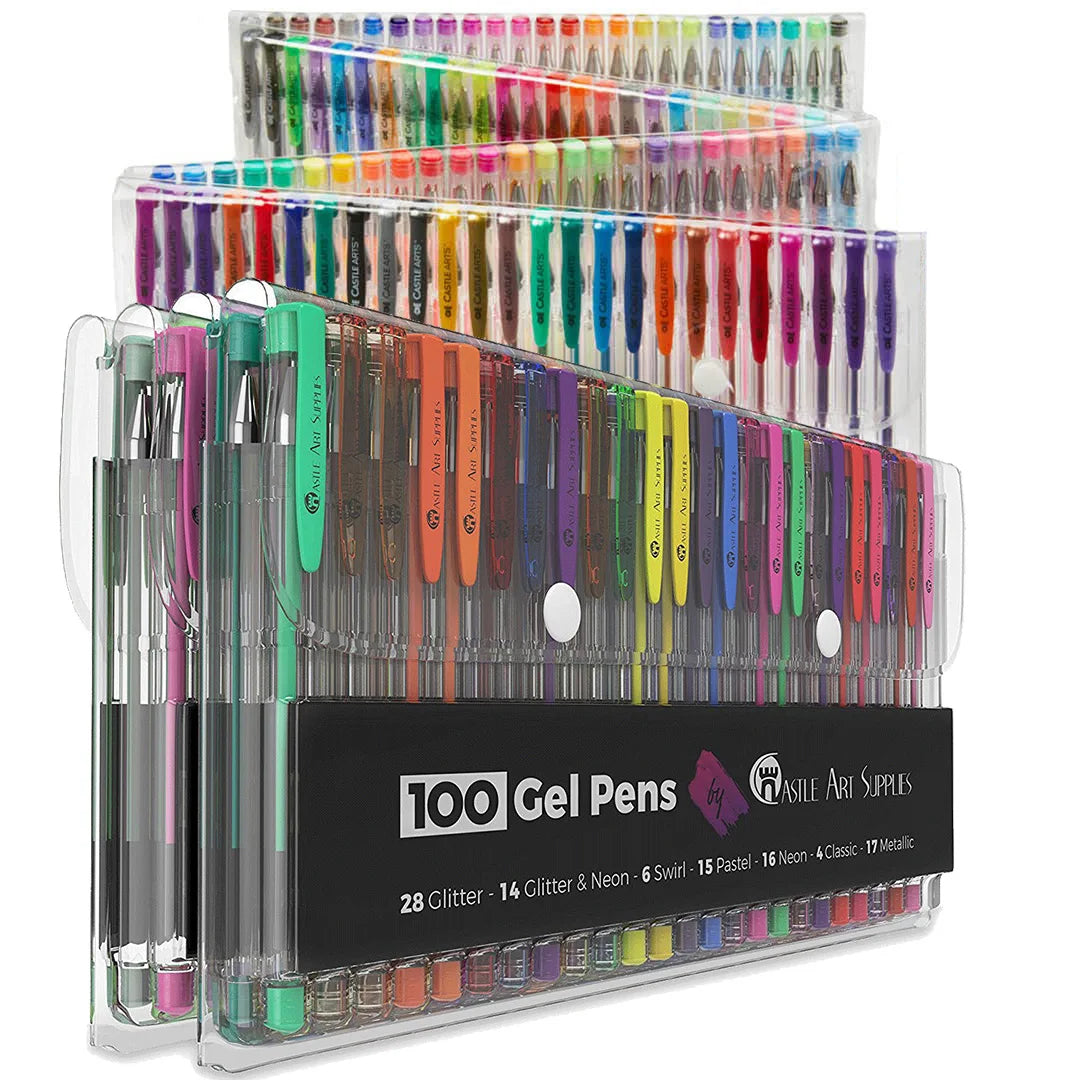 Gelpennen set 100 kleuren gelpennen glitter neon voor kleuren en tekenen