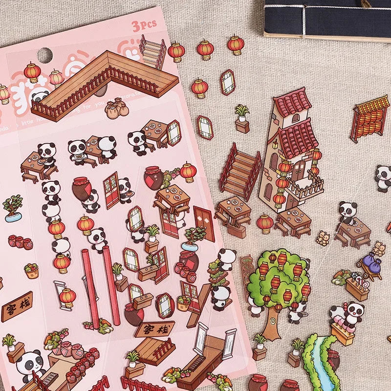 Sticker homestyling set Pandan Town – Miniatuur interieur stickerset